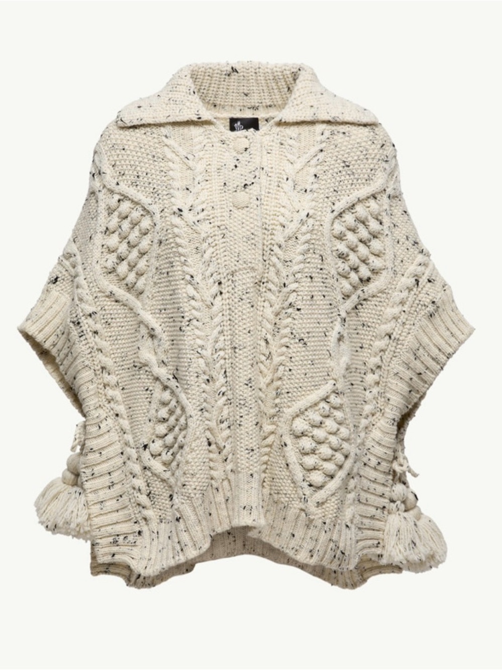 Moncler Grenoble Wool Tassel Cape